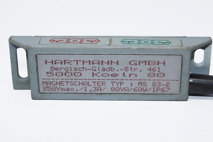 HARTMANN MS 83-2 Magnetic Safety Switch Sensor 250V 5A
