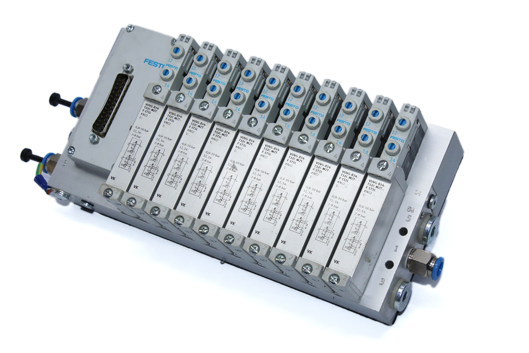 FESTO VTUG-14-MSDR-B1T-25V20-Q12-DT-Q6SU-10VK+M1SC VALVE TERMINAL 573606