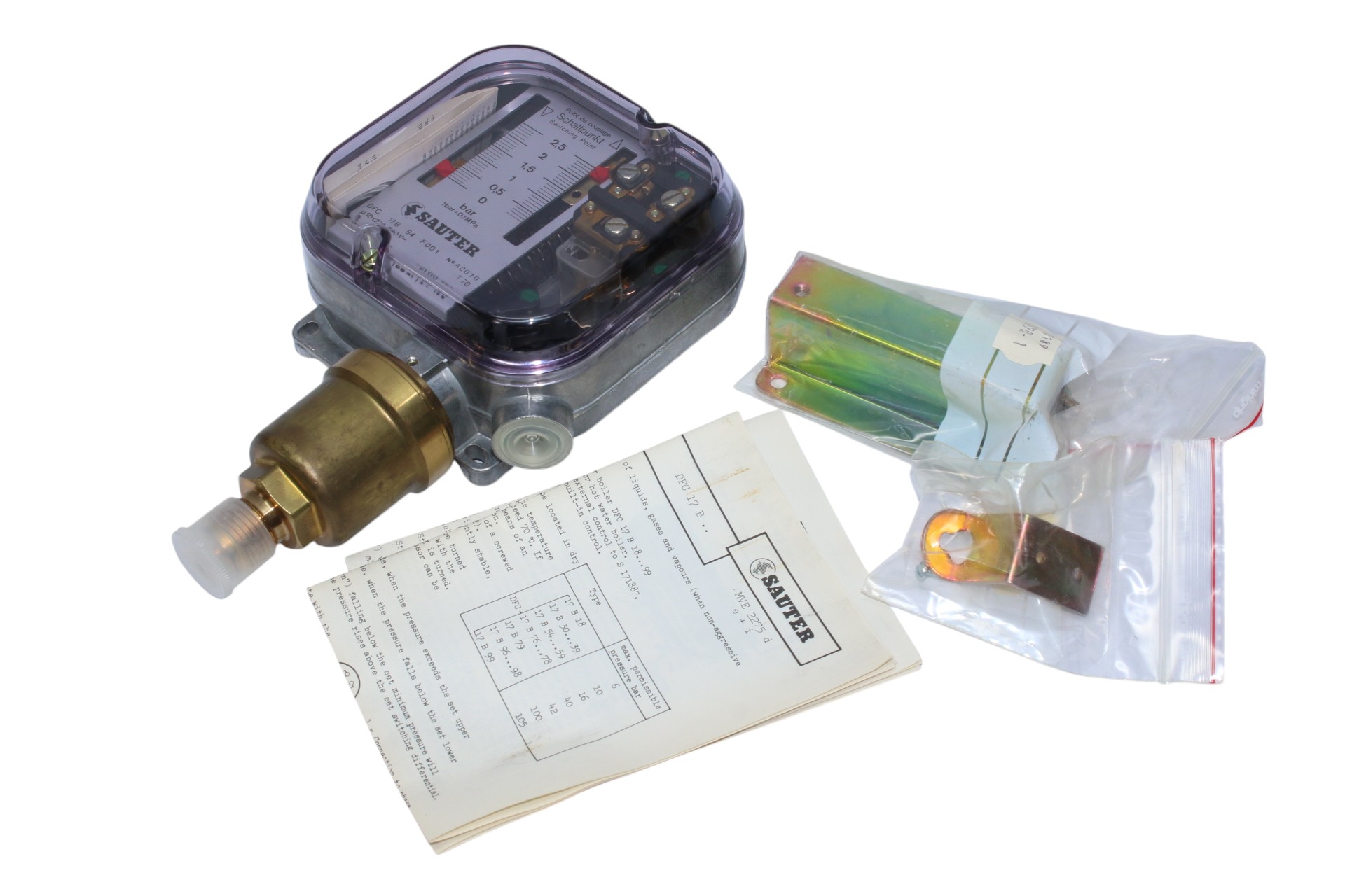 SAUTER DFC17B54 F001 PRESSURE SWITCH TUV DWFS (SDBF)89-153