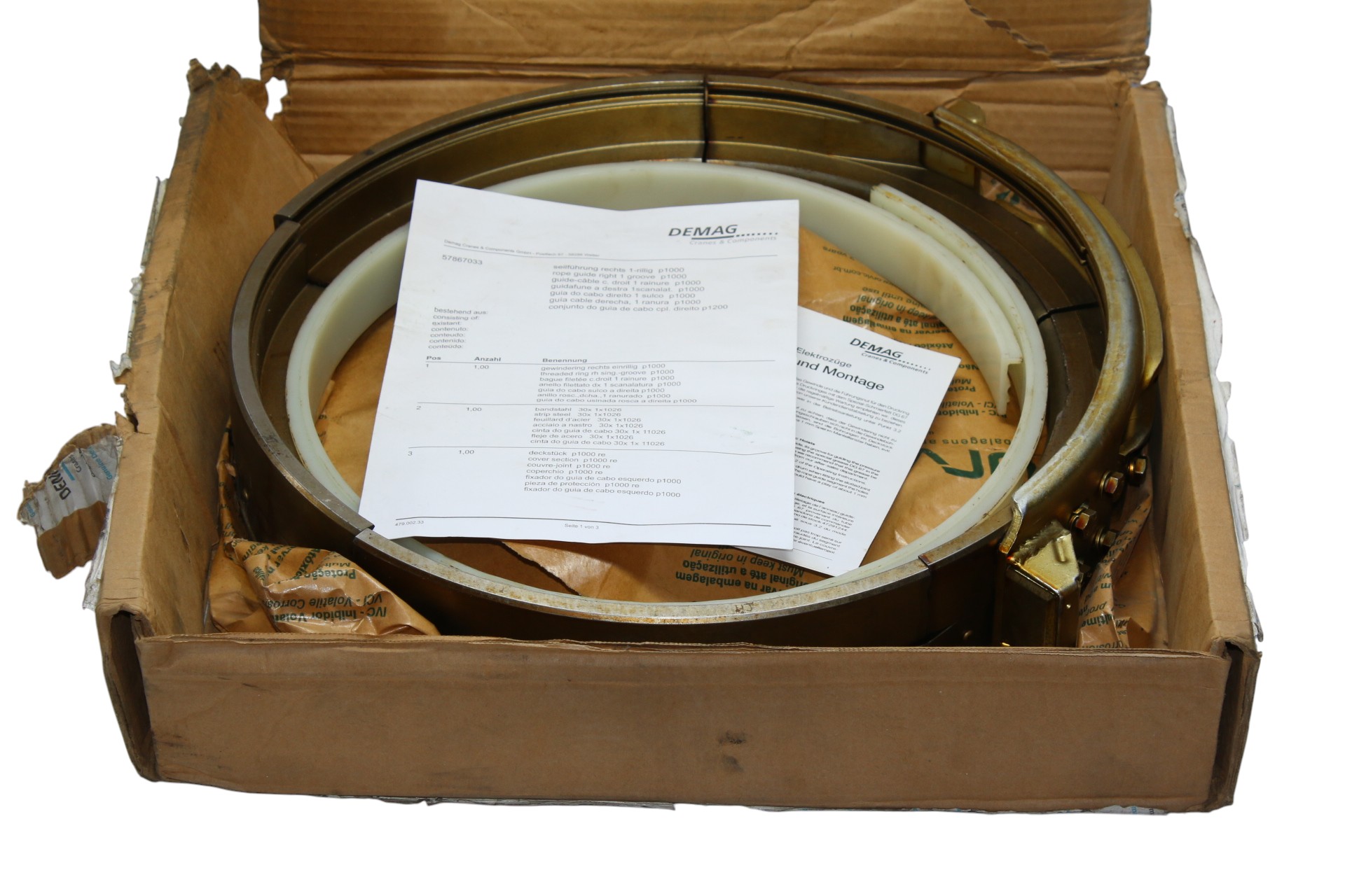 DEMAG 57867033 ROPE GUIDE RIGHT 1 GROOVE P1000