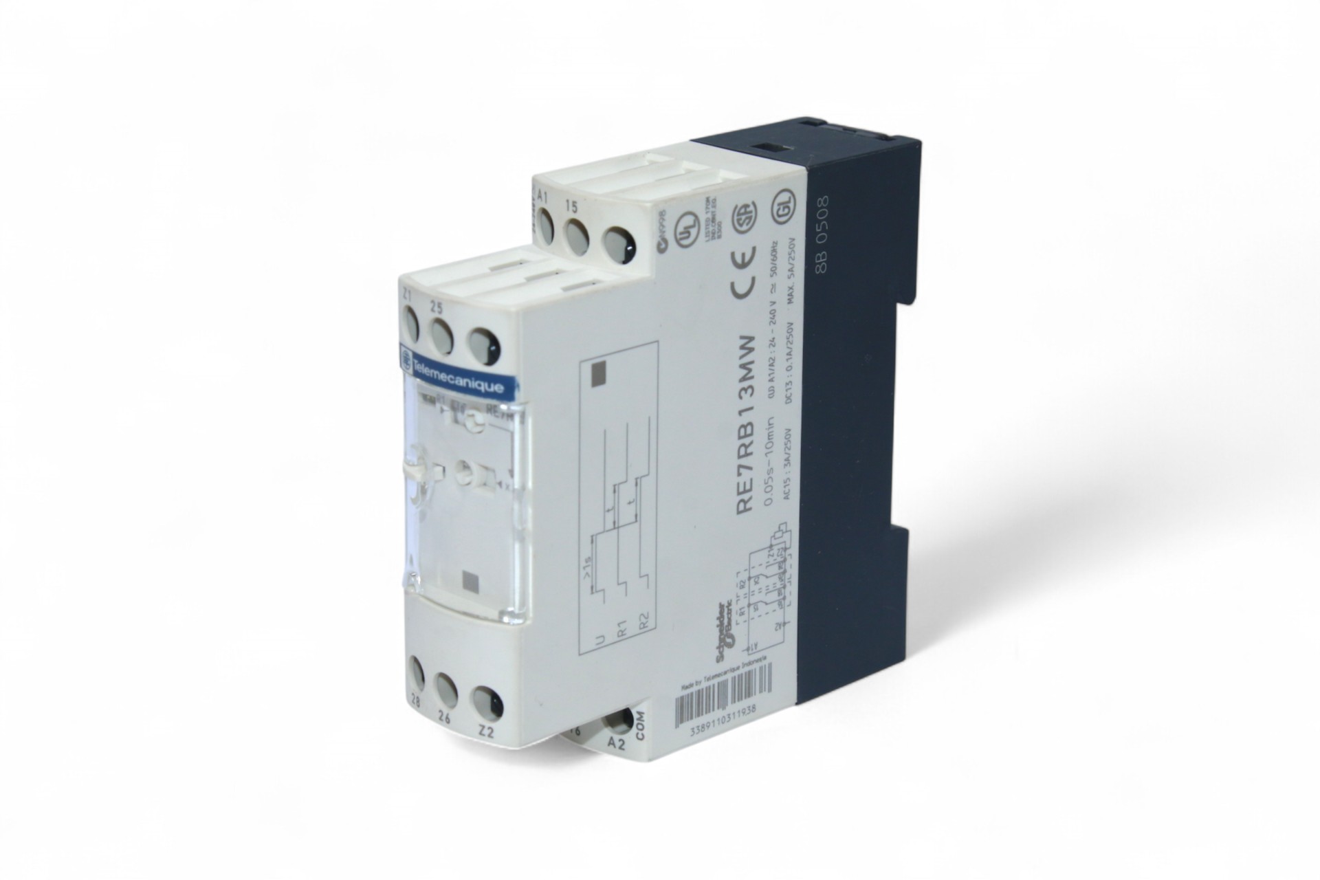 TELEMECANIQUE RE7 RB13MW OFF-DELAY TIMING RELAY 031193 (0.05S…10 MIN)