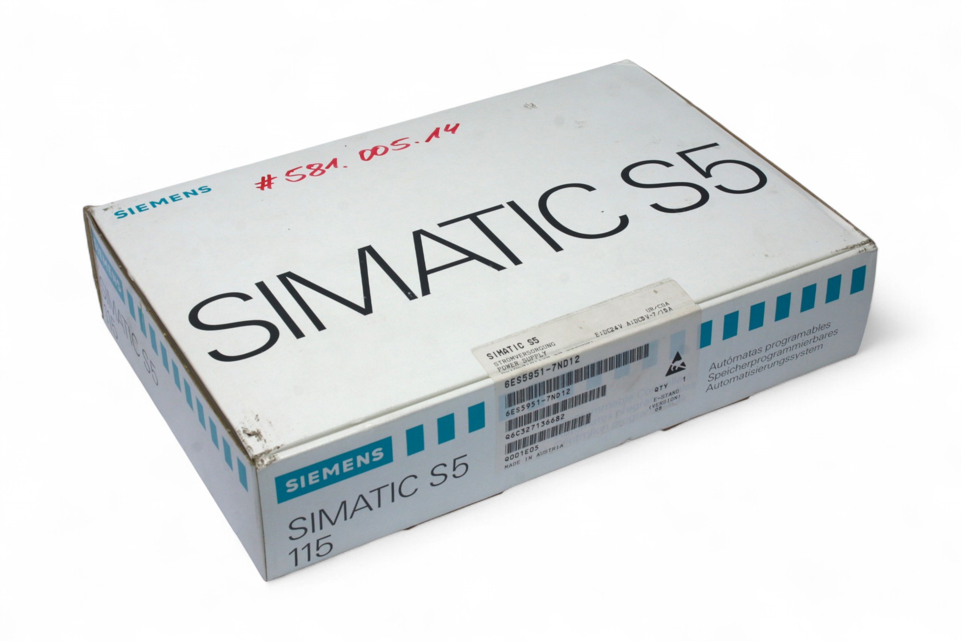 SIEMENS 6ES5 951-7ND12 POWER SUPPLY MODULE