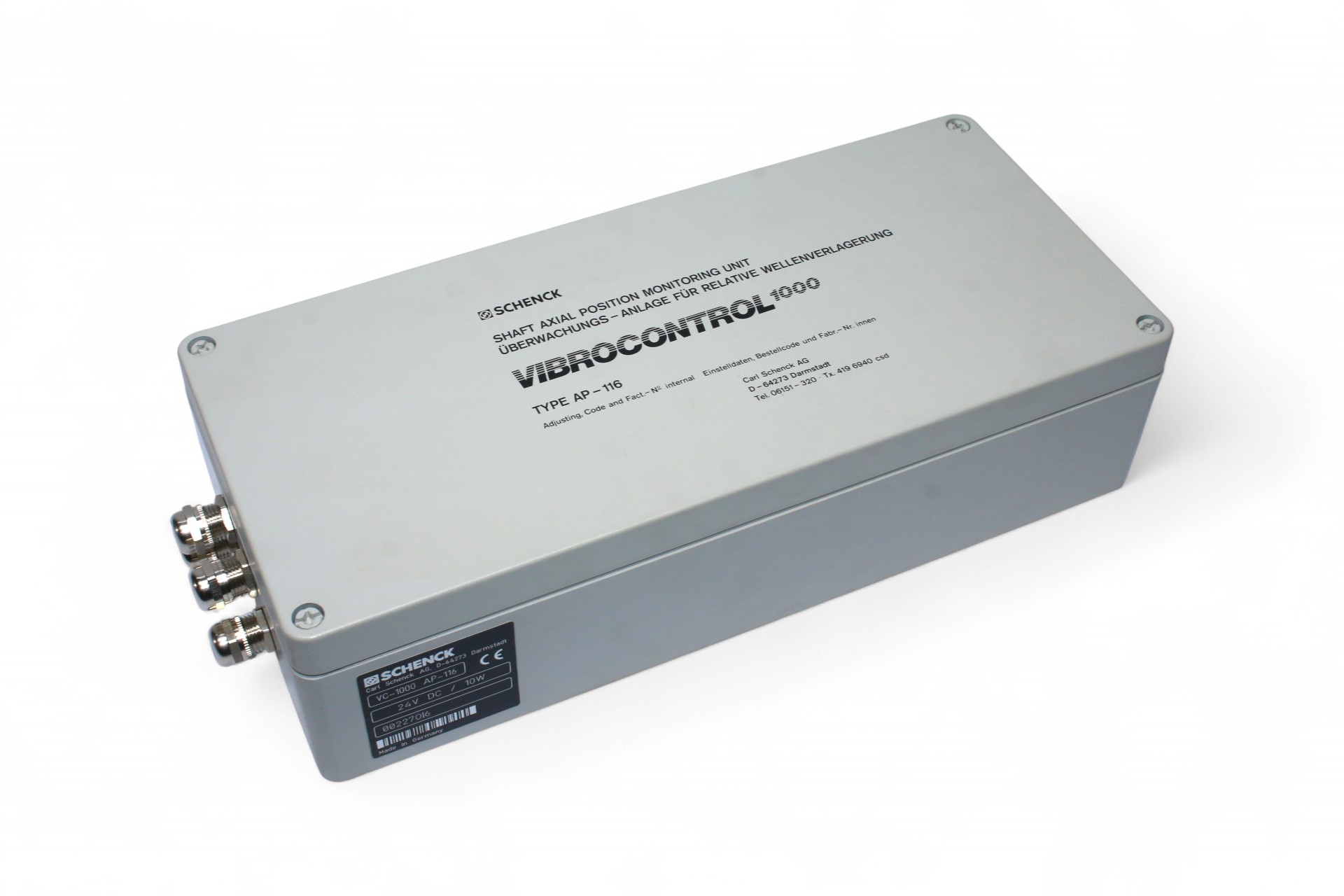 SCHENCK VC-1000 VIBRATION MONITORING SYSTEM VC-1000 AP-116
