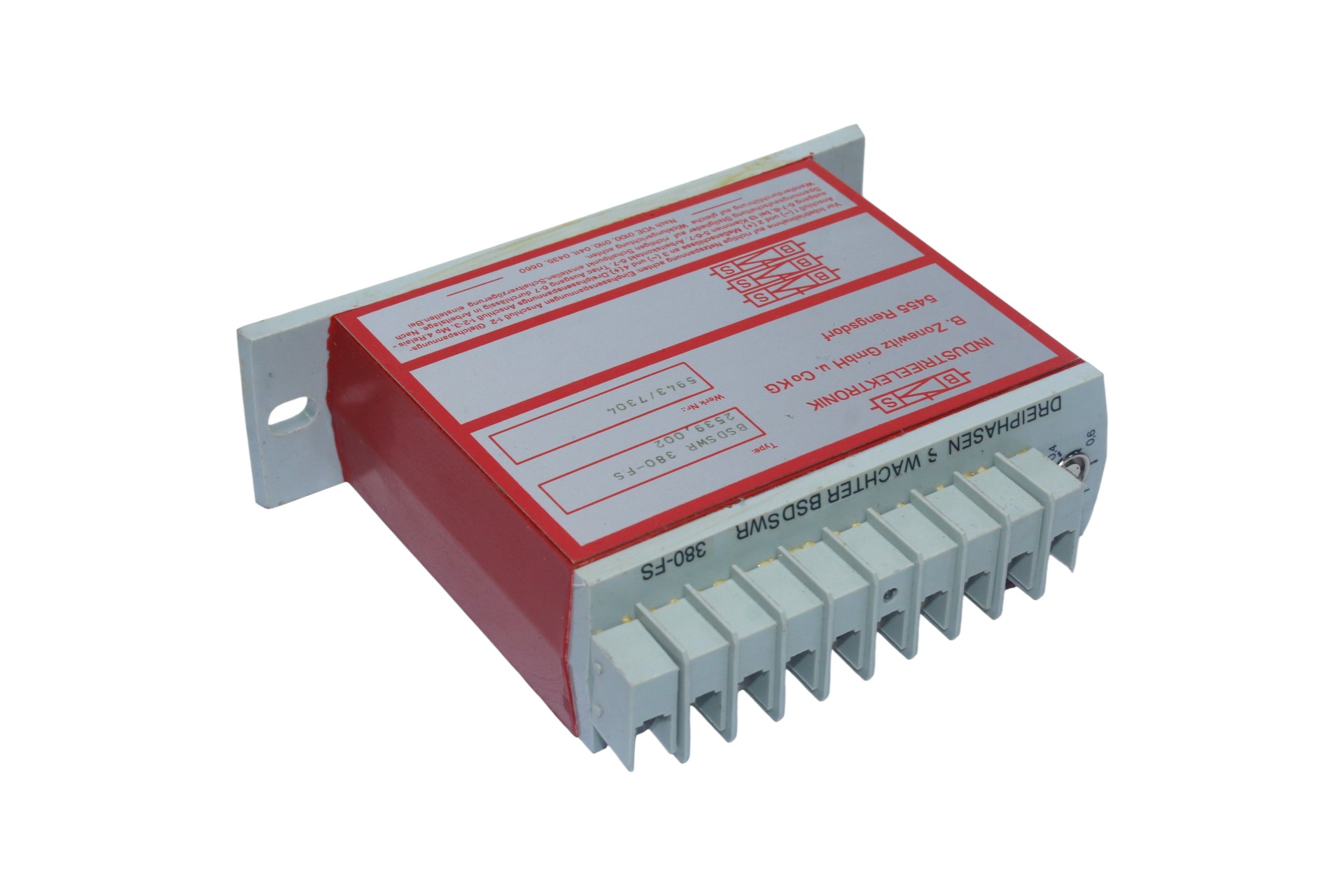 INDUSTRIE ELEKTRONIK BSD SWR 380-FS THREE PHASE S-GUARD