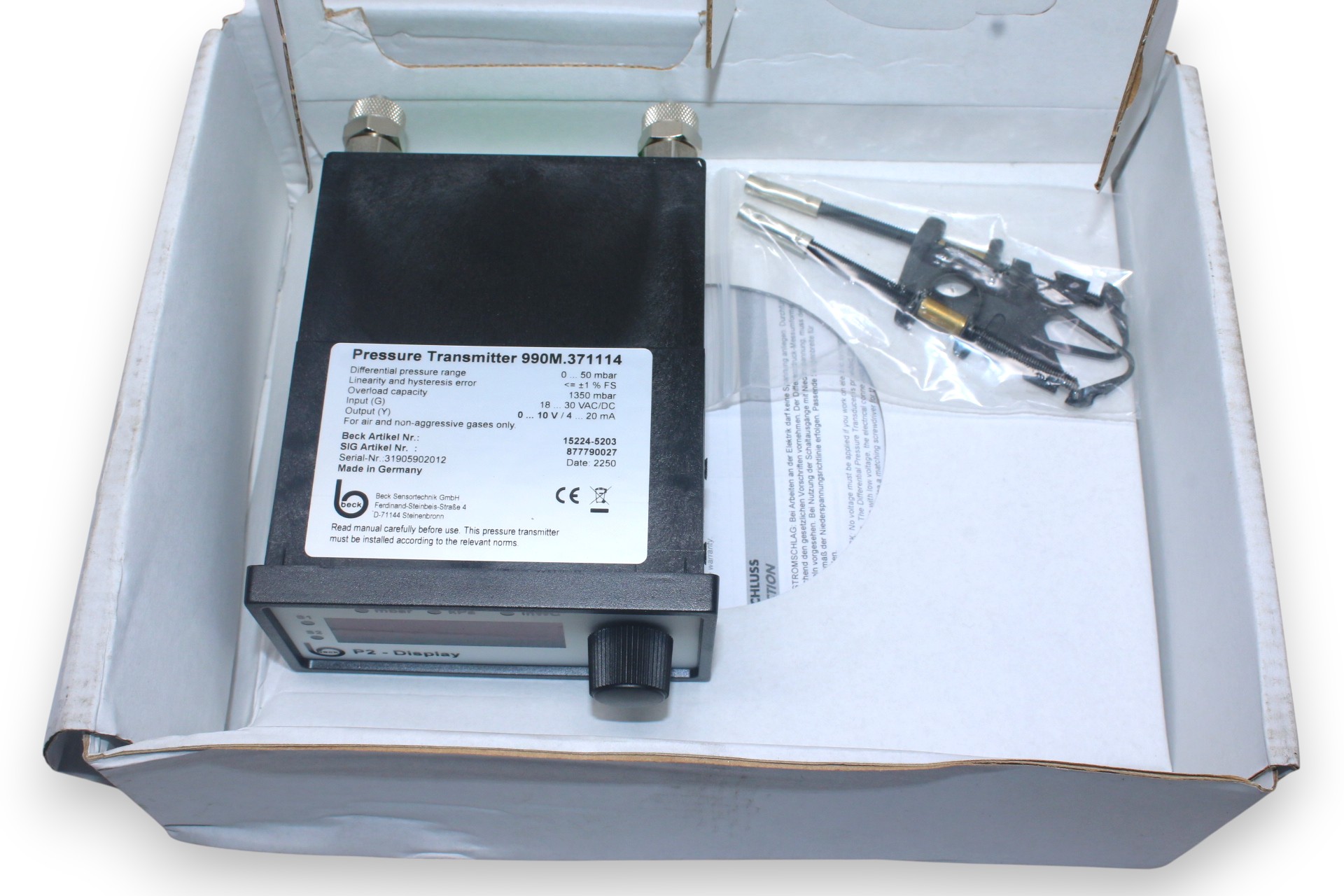 BECK 990M.371114 DIFFERENTIAL PRESSURE GAUGE