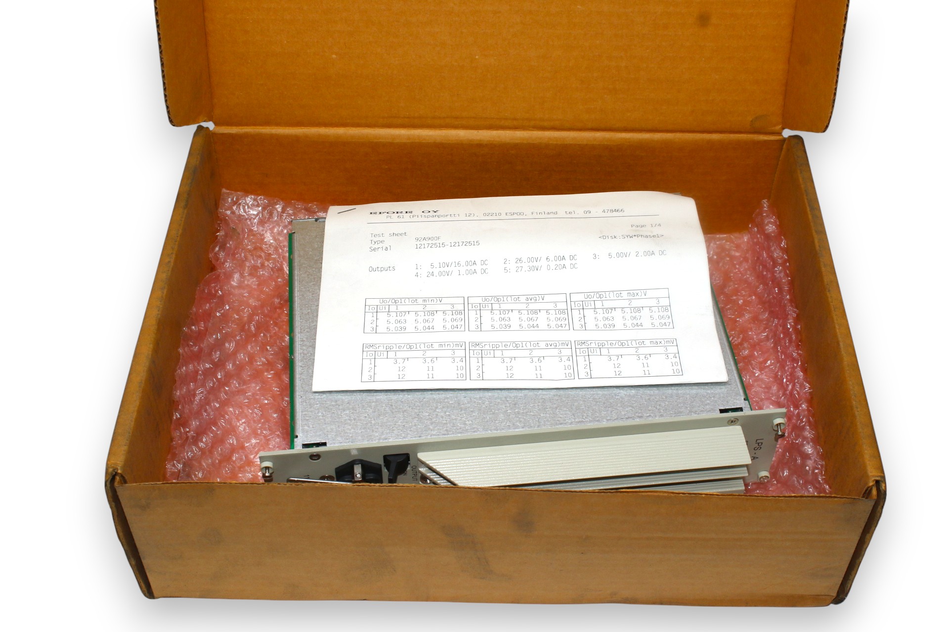 EFORE SR 92A900 POWER SUPPLY