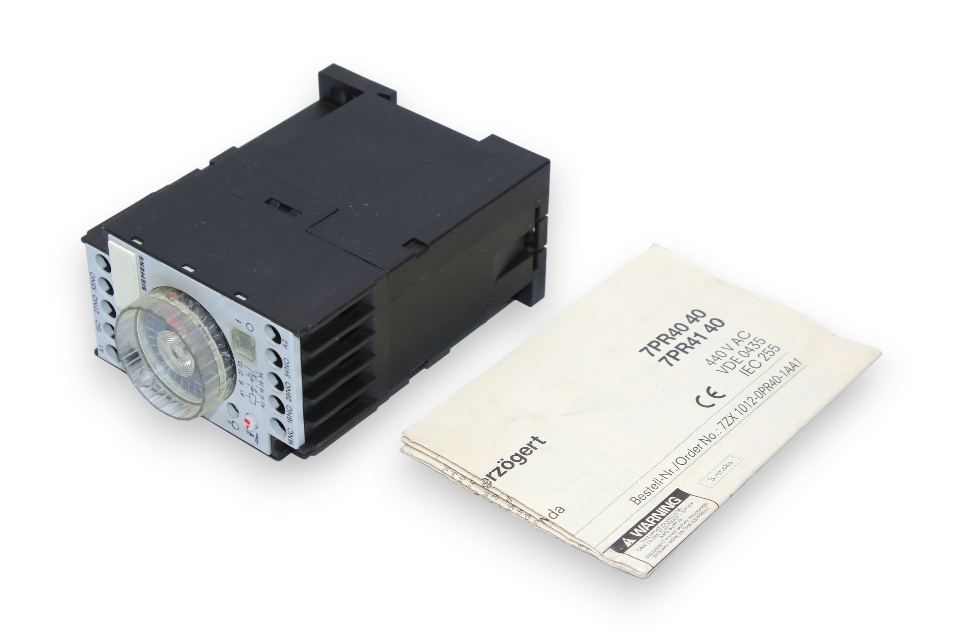 SIEMENS 7PR4140-6PM00 TIME DELAY RELAY 15s...60h