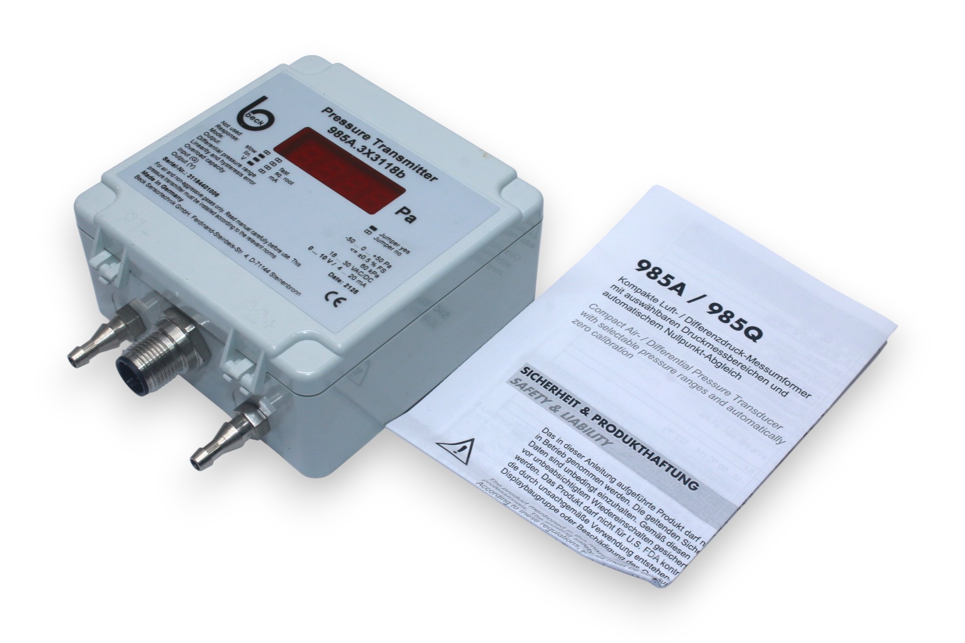 BECK 985A.3X3118B DIFFERENTIAL PRESSURE TRANSMITTER