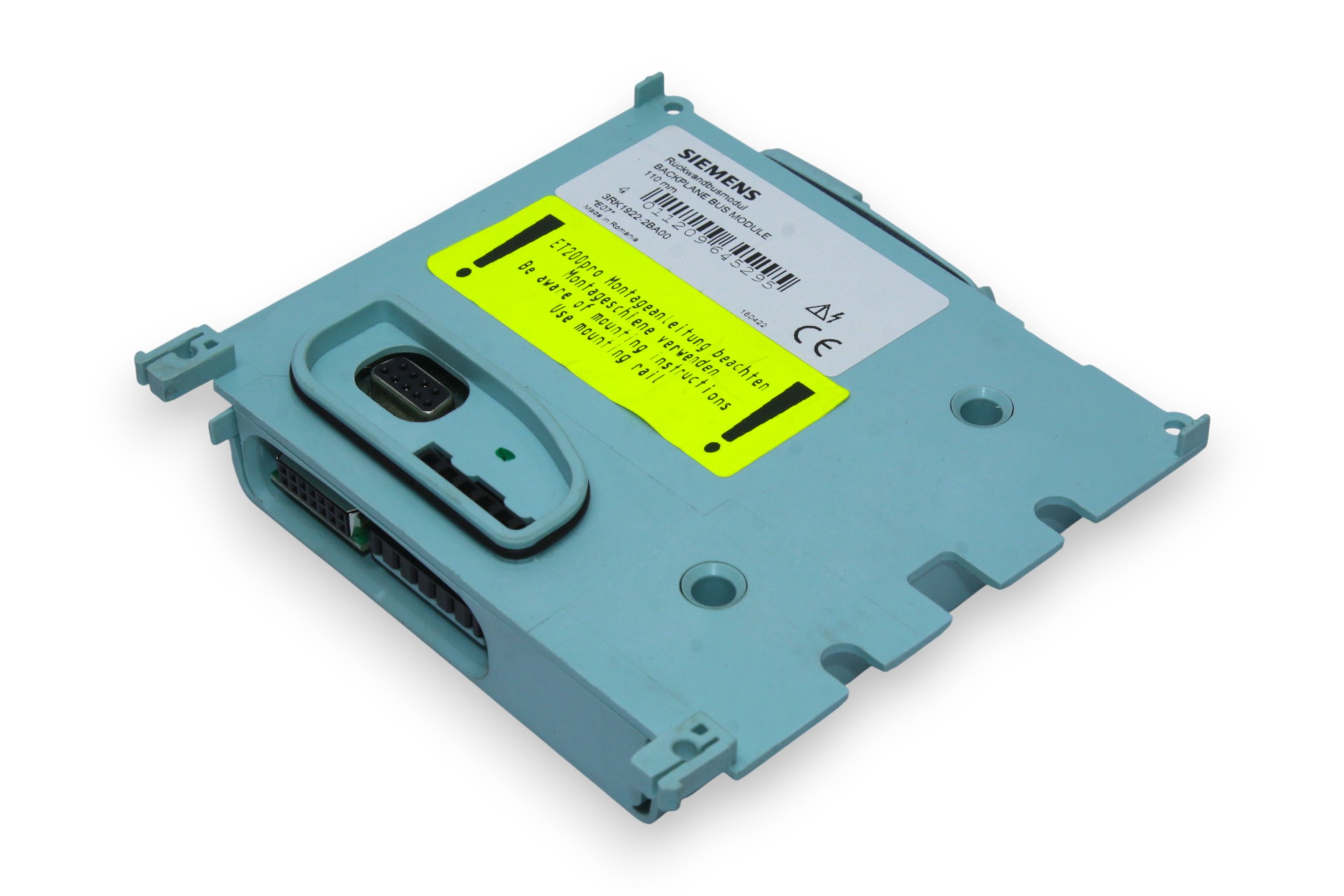 SIEMENS 3RK1922-2BA00 BACKPLANE BUS MODULE 110 MM