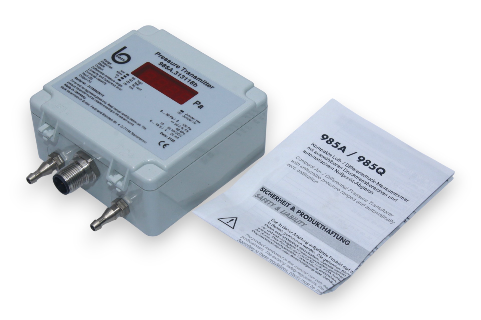 BECK 985A.313118B DIFFERENTIAL PRESSURE TRANSMITTER