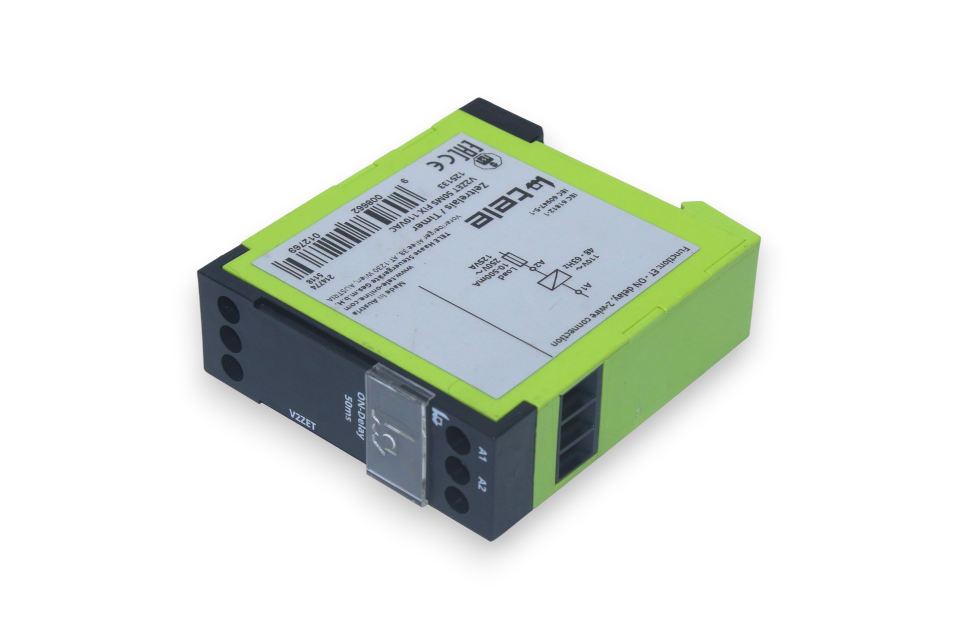 TELE V2ZET 50MS 110VAC TIME RELAY 125133