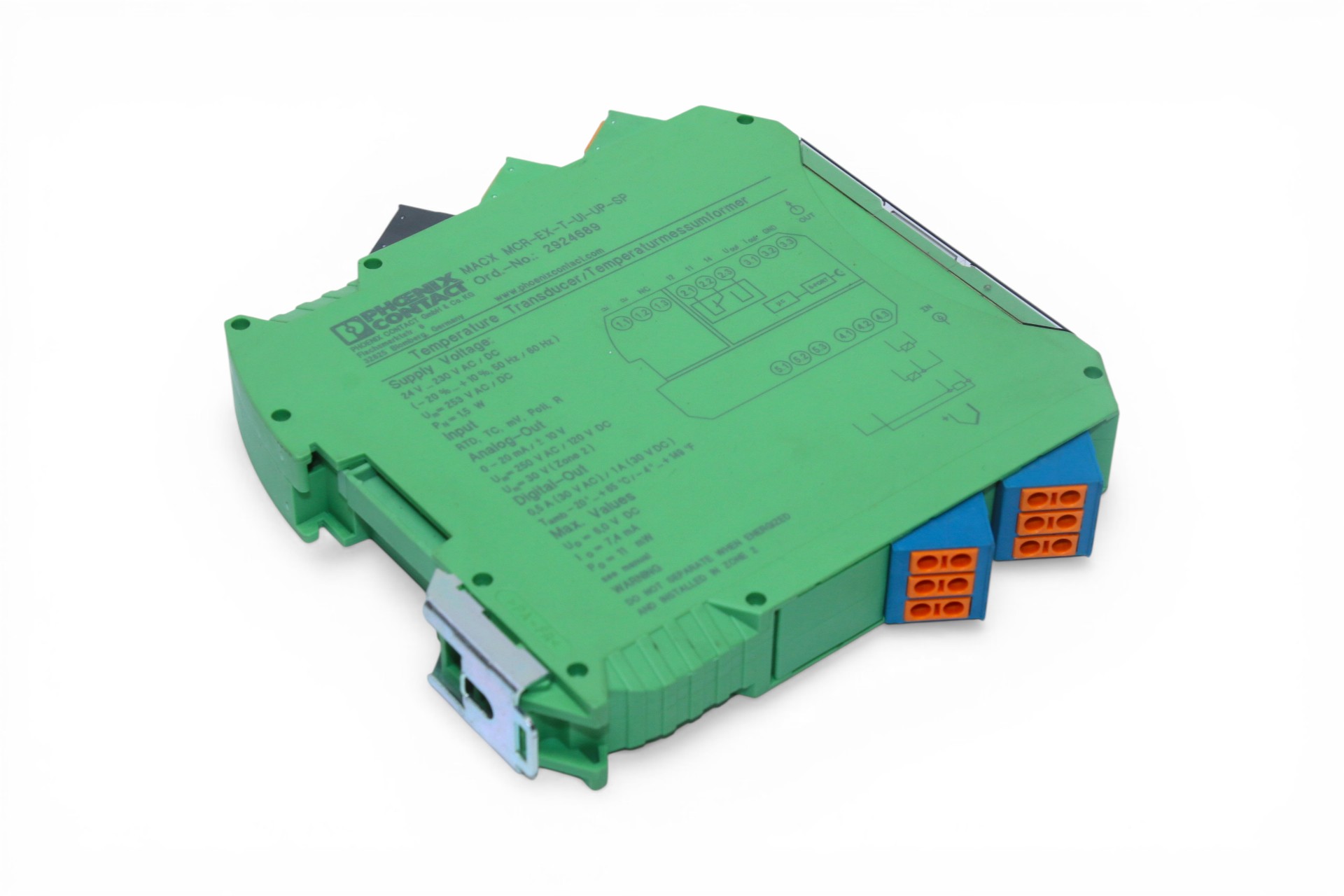 PHOENIX CONTACT MACX MCR-EX-T-UI-UP-SP TEMPERATURE MEASURING TRANSDUCER 2924689