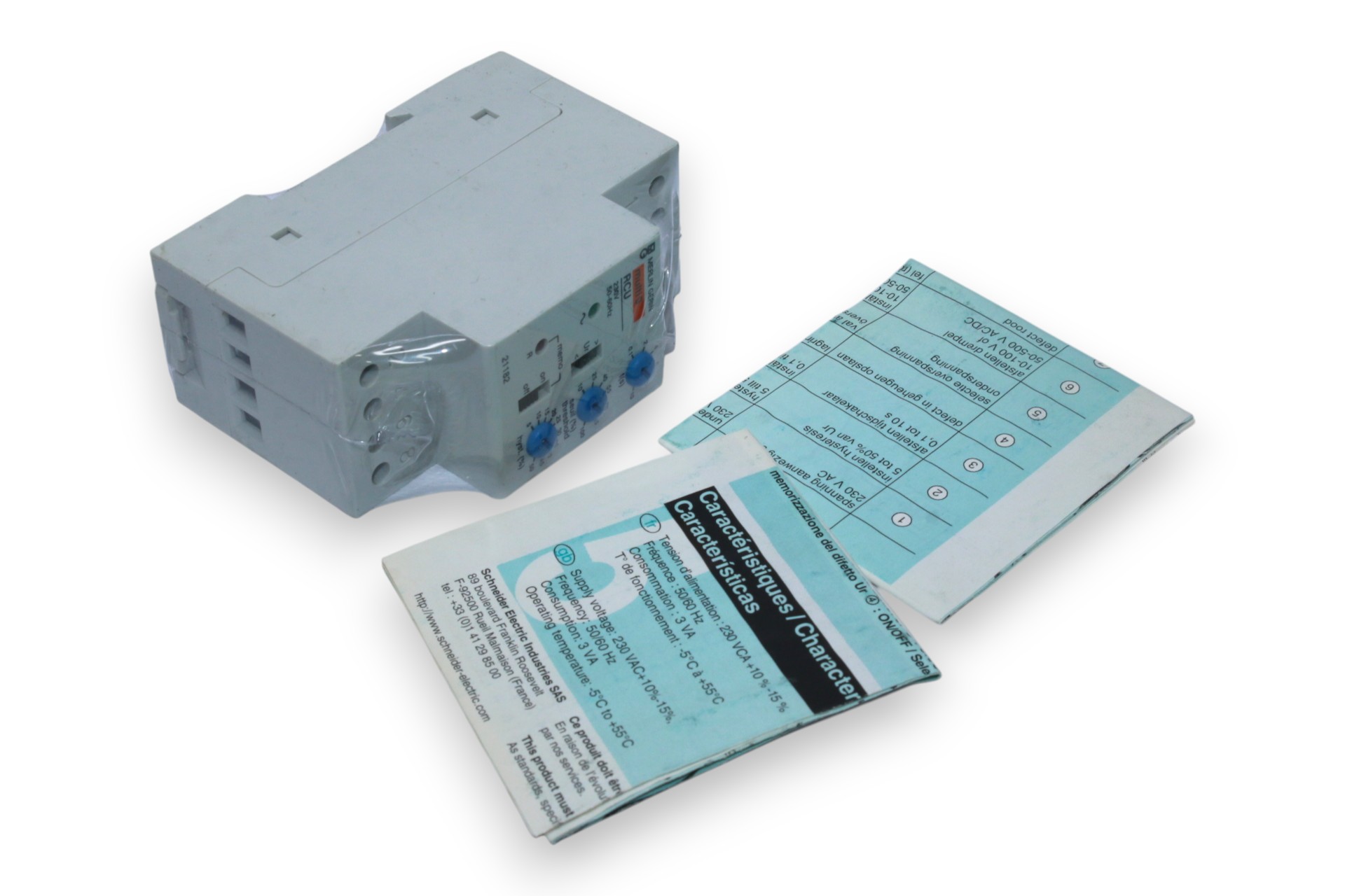 MERLIN GERIN 21182 VOLTAGE CONTROL RELAY RCU 230VAC