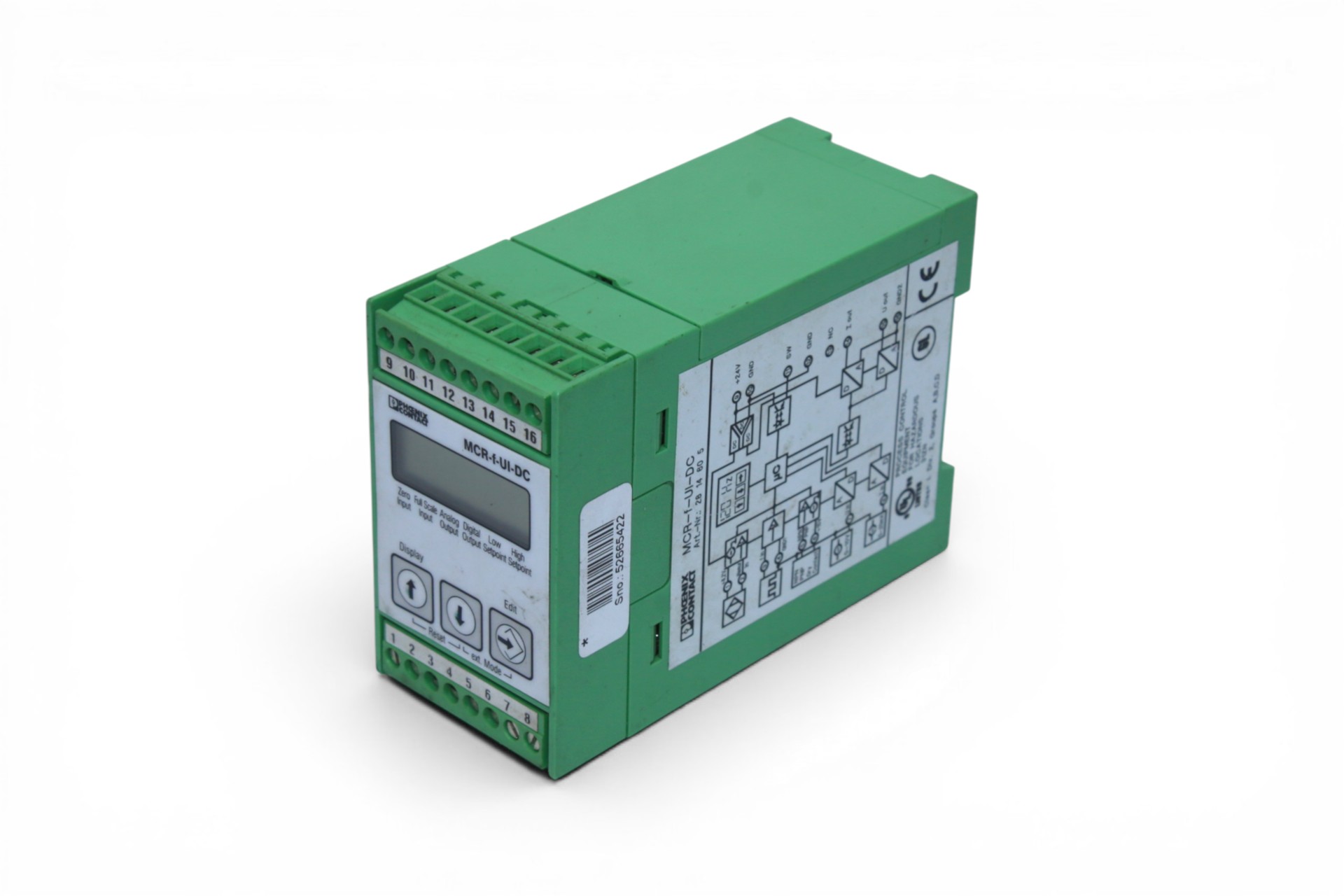 PHOENIX CONTACT MCR-F-UI-DC FREQUENCY MEASURING TRANSDUCER 2814605
