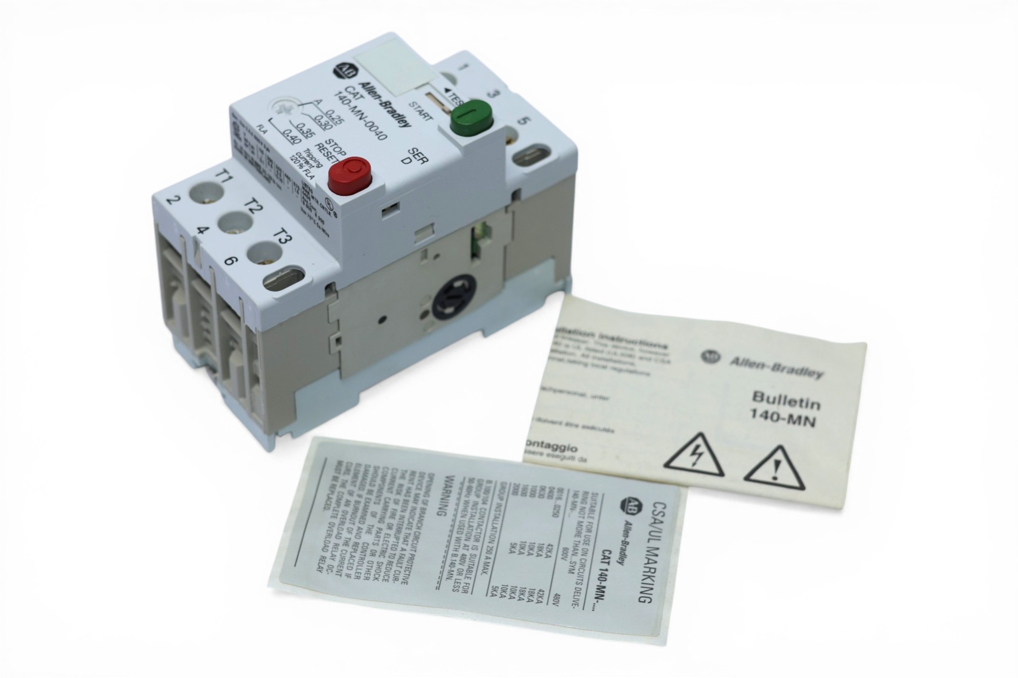 ALLEN BRADLEY 140-MN-0040 MANUAL MOTOR STARTER