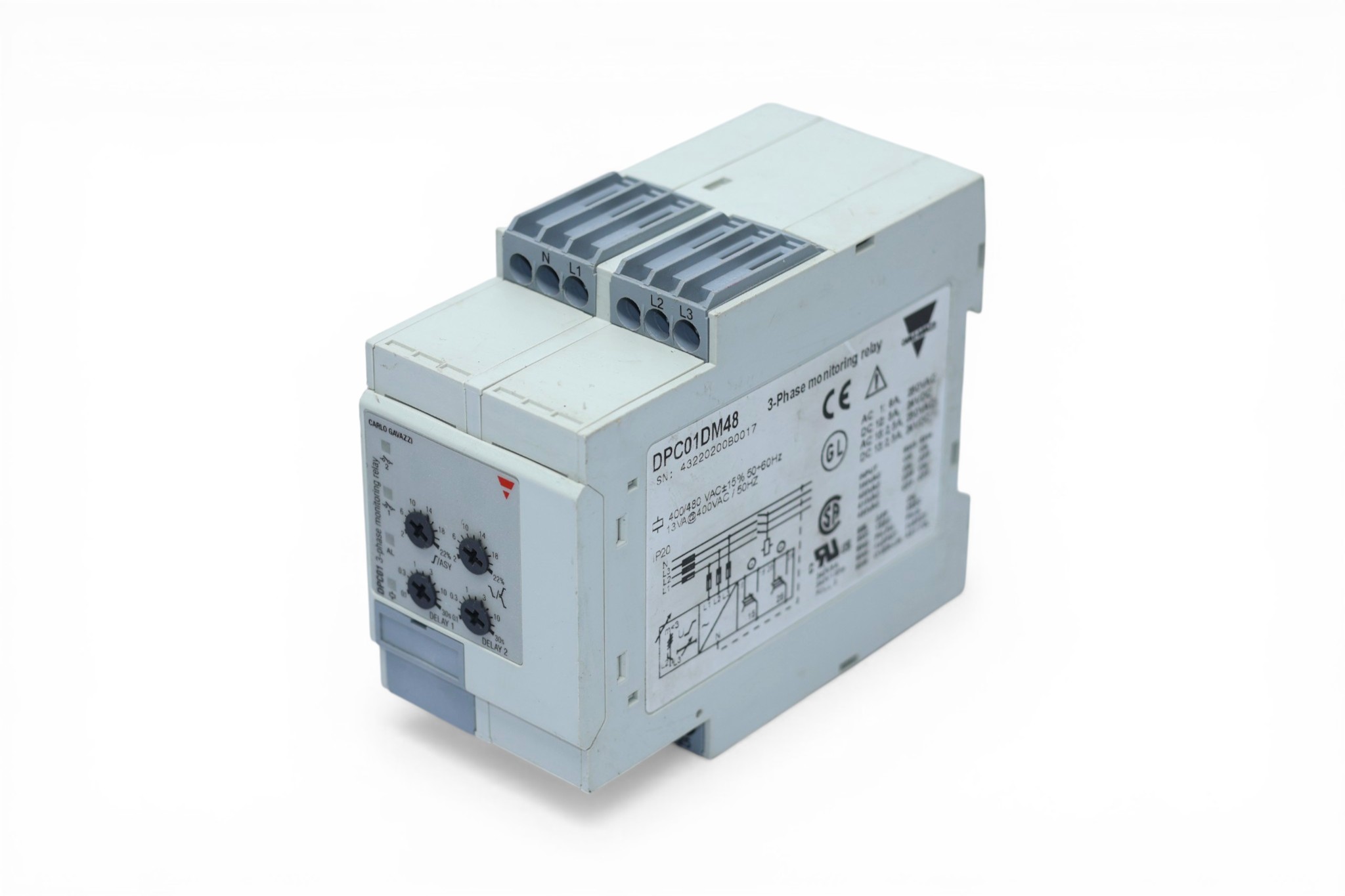CARLO GAVAZZI DPC01DM48 3-PHASE MONITORING RELAY