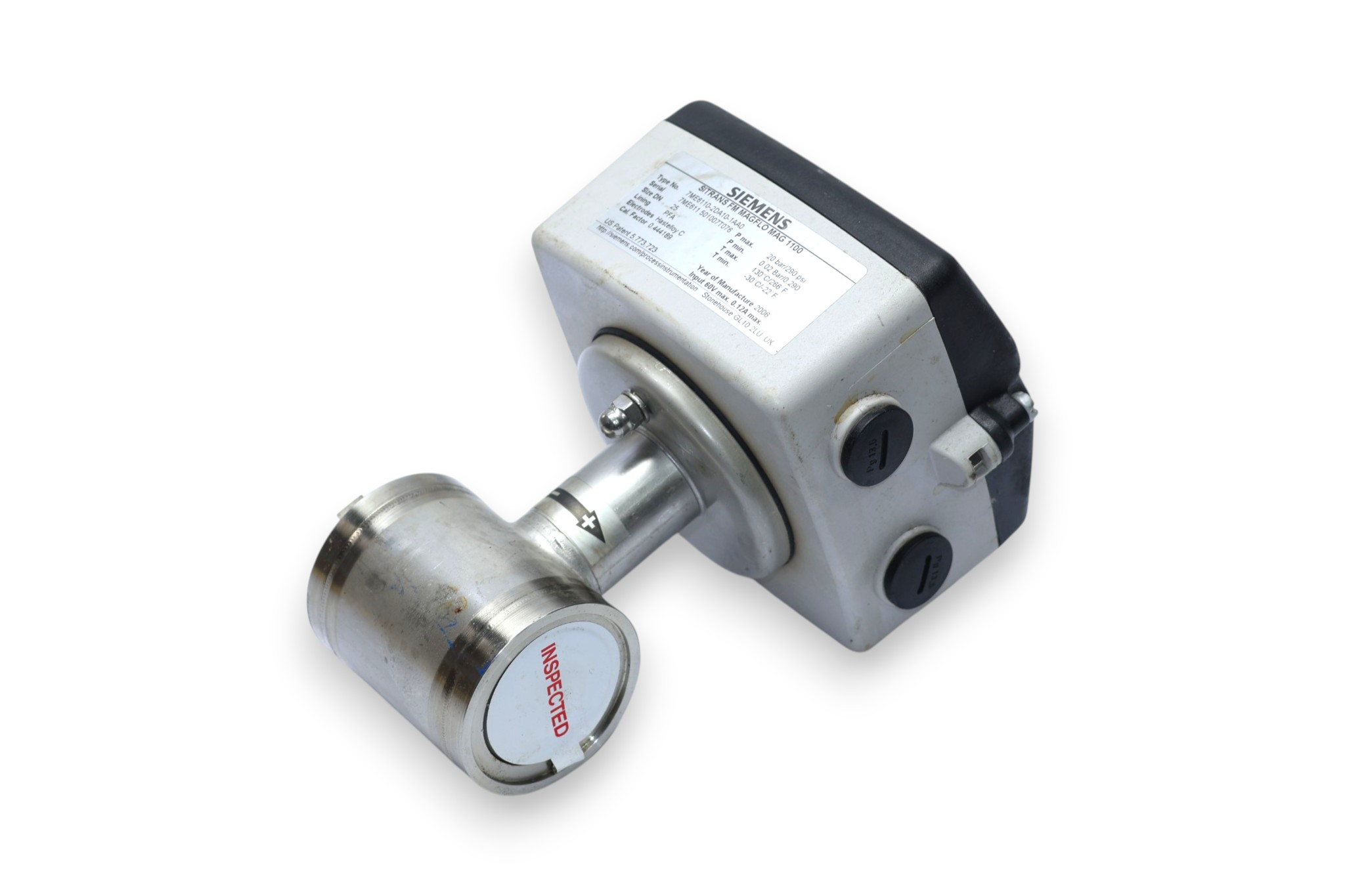 SIEMENS 7ME6110-2DA10-1AA0 ELECTROMAGNETIC FLOW SENSOR