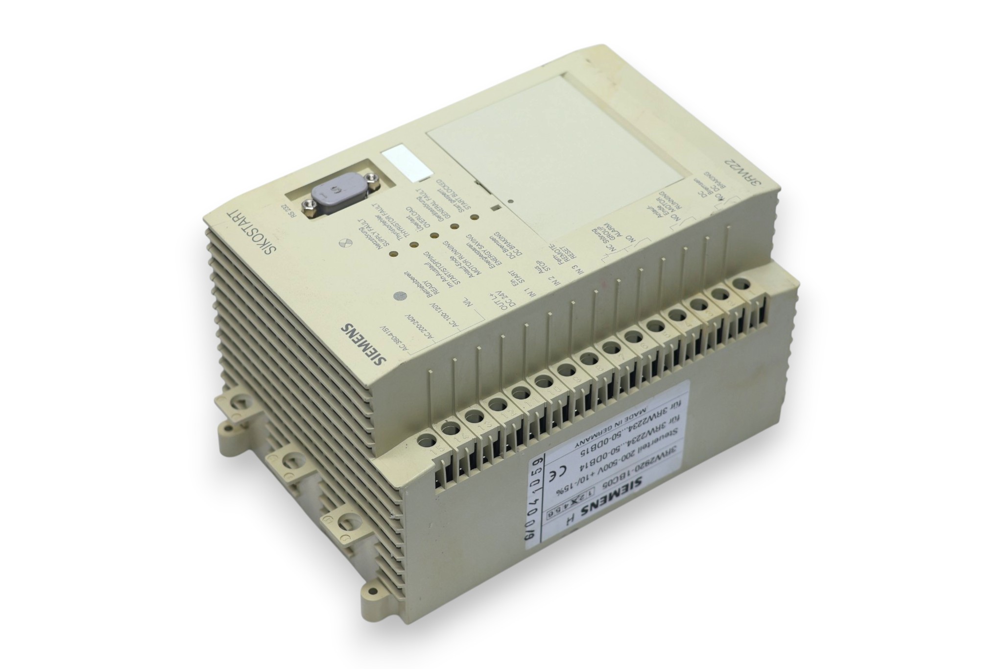 SIEMENS 3RW2920-1BC05 SPARE CONTROL UNIT