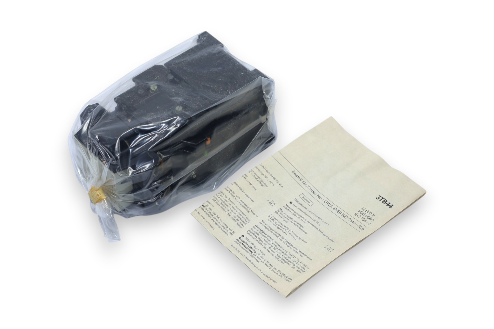 SIEMENS 3TB4417-0BB4 CONTACTOR 15 Kw (24 V)